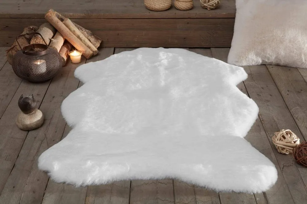 Tepih (70x100) Faux Fur Post White
