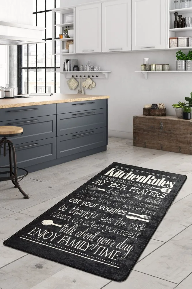 Tepih (80 x 150) Kitchen Black
