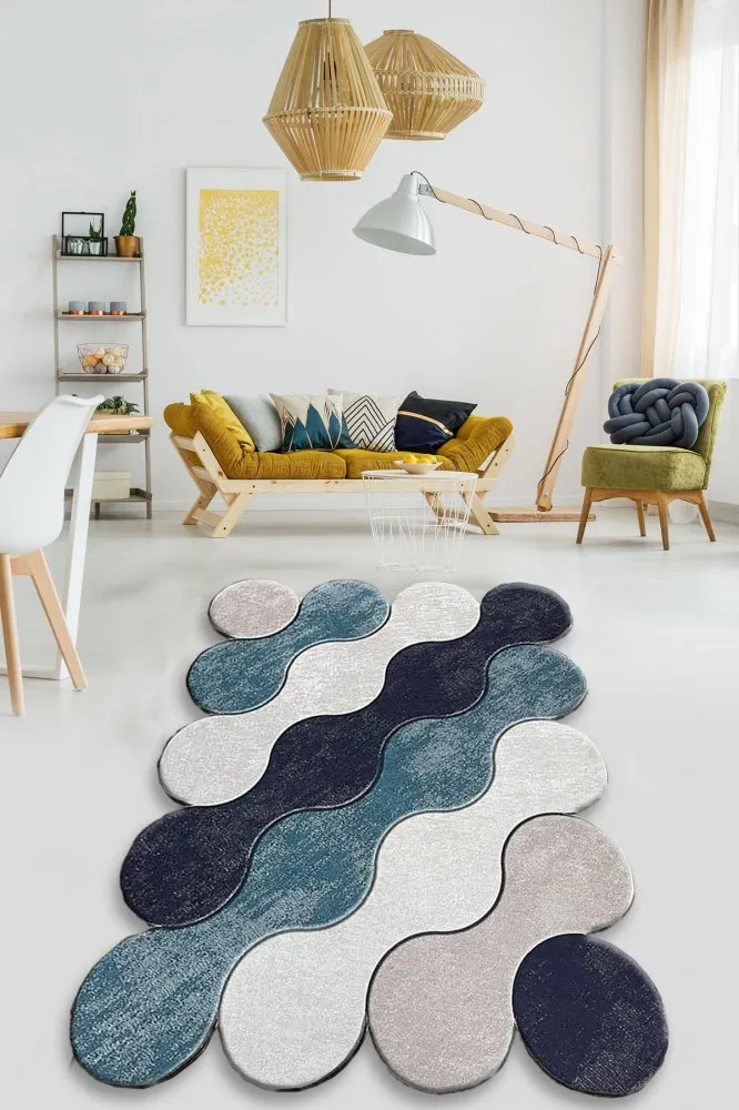 Tepih Circle Blue ( 150 x 240 )