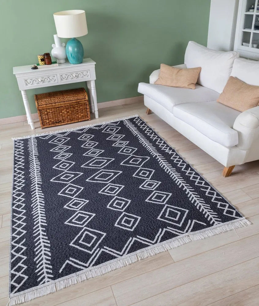 Tepih staza (80x150) 23000A White Black