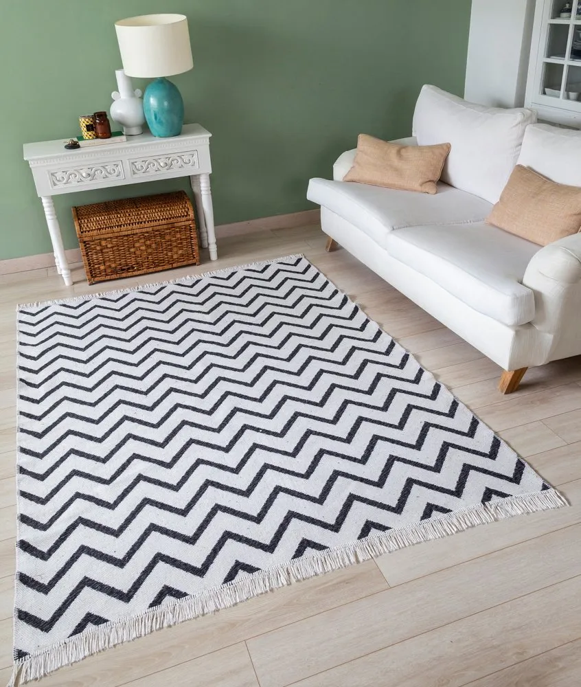 Tepih staza (80x150) 23002A White Black