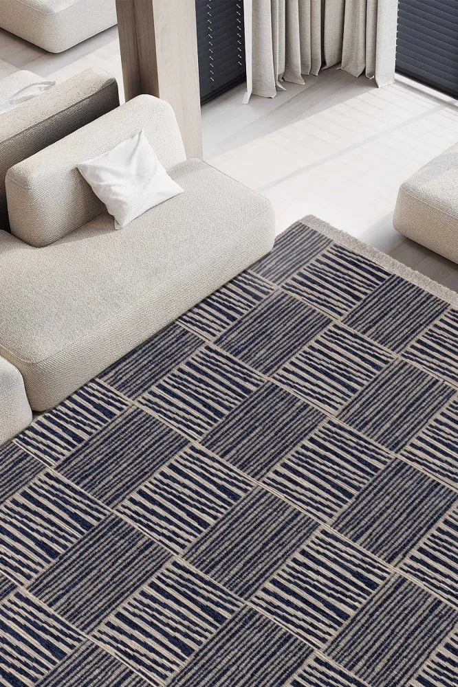 Tepih staza (80x150) 23043A Navy Blue