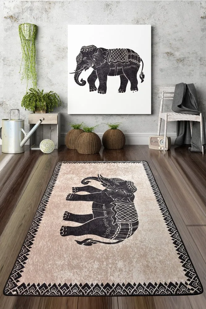 Tepih staza (80x150) Elefante Nero Djt