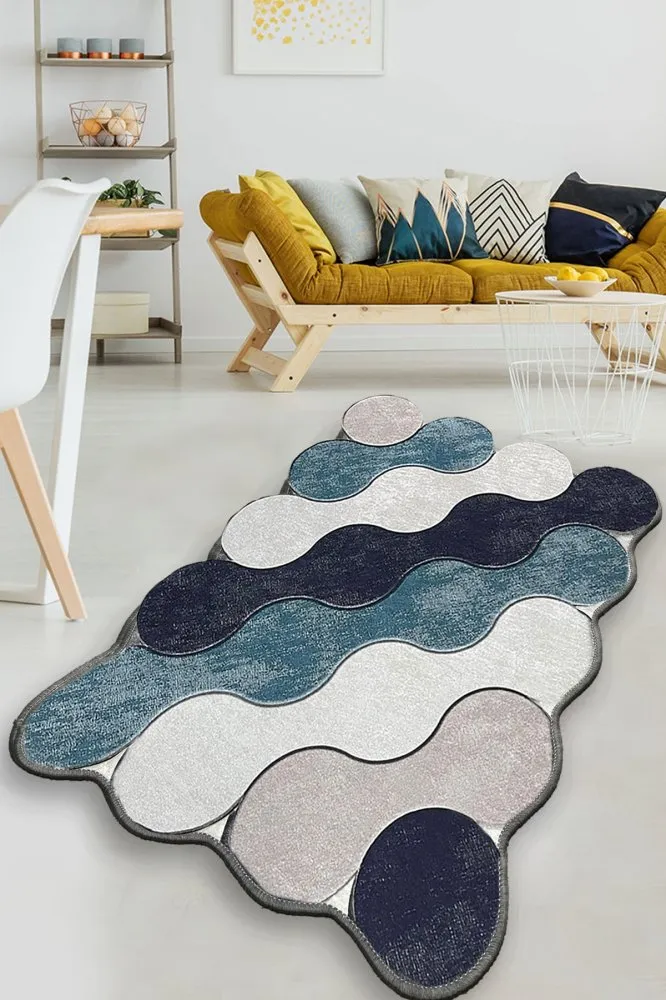 Tepih staza (80x200) Circle Blue