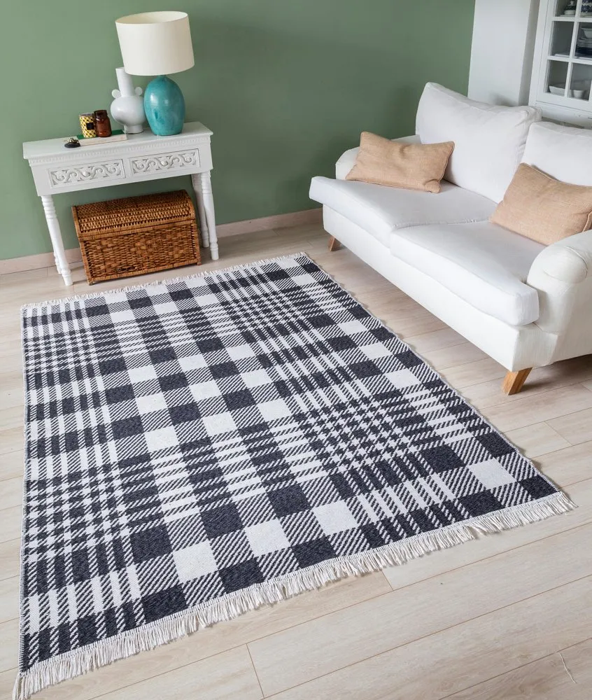 Tepih staza (80x300) 22991A White Black