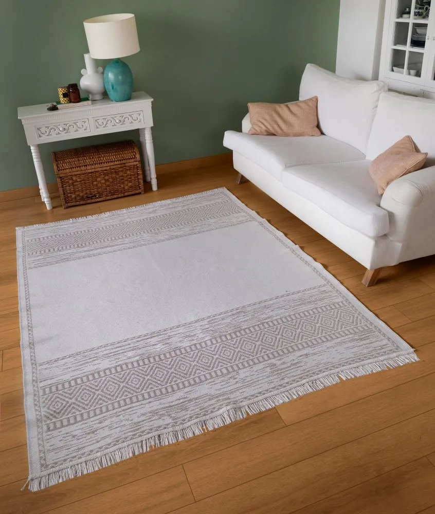Tepih staza (80x300) 23003A White Beige