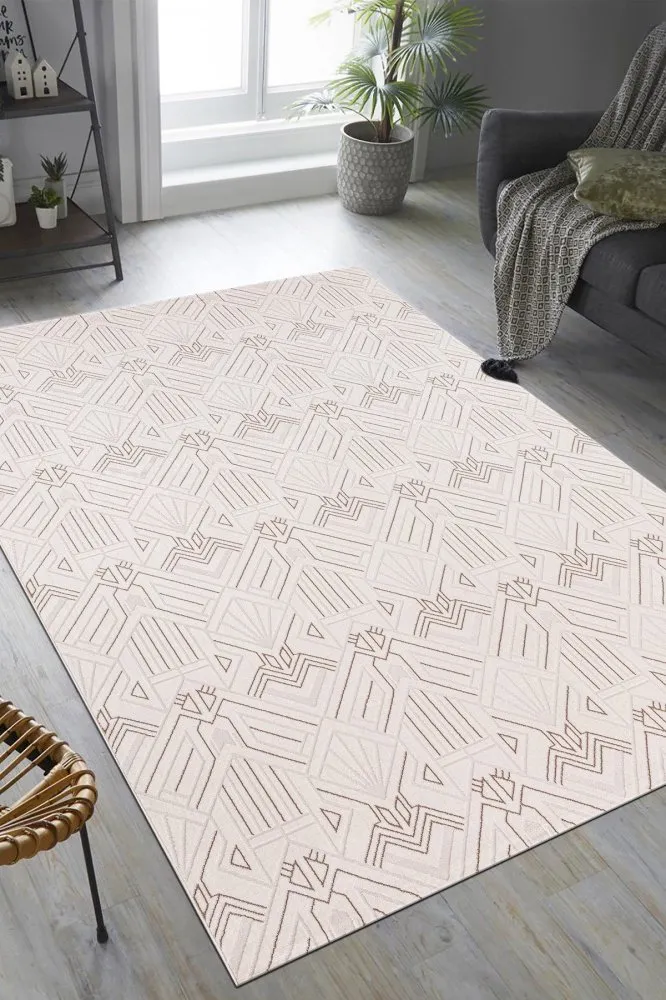 Tepih staza (80x300) Troya J0089 White