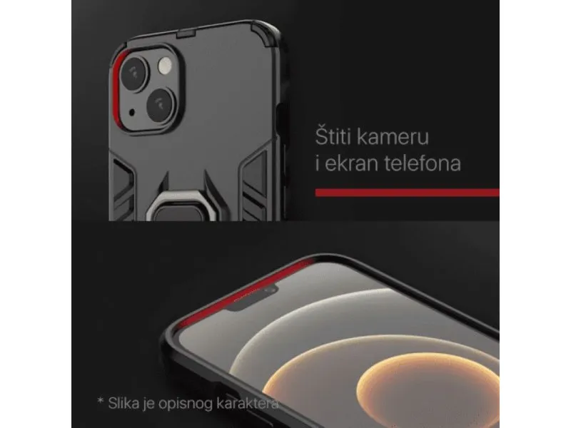Maska Cube Ring za Xiaomi Redmi Note 12 5G Crna