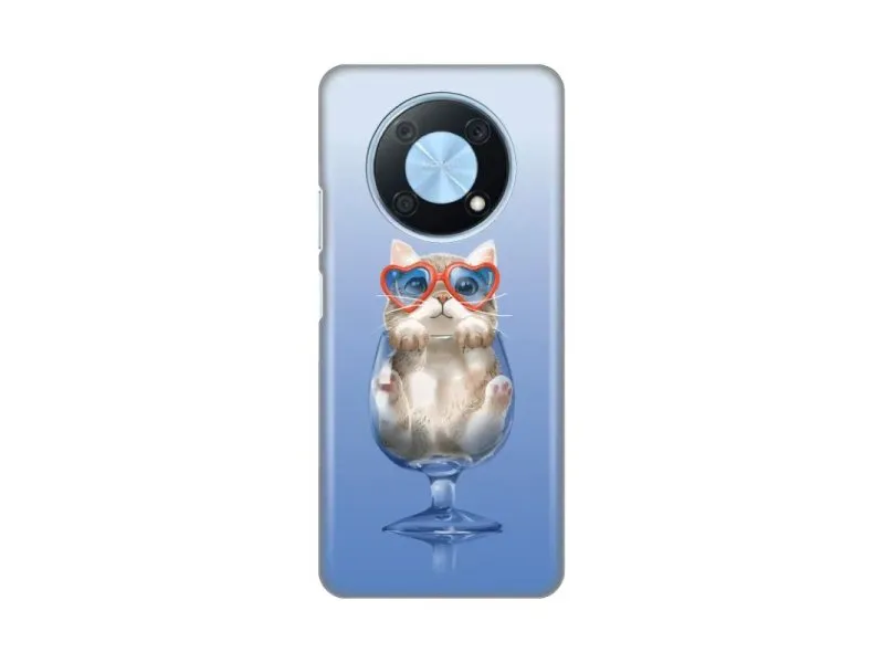 Maska Silikonska Print za Huawei Y90 Funny Cat