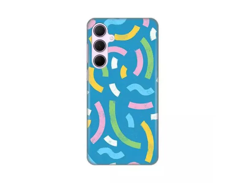Maska Silikonska Print za Samsung A356B Galaxy A35 5G Happy Lines blue