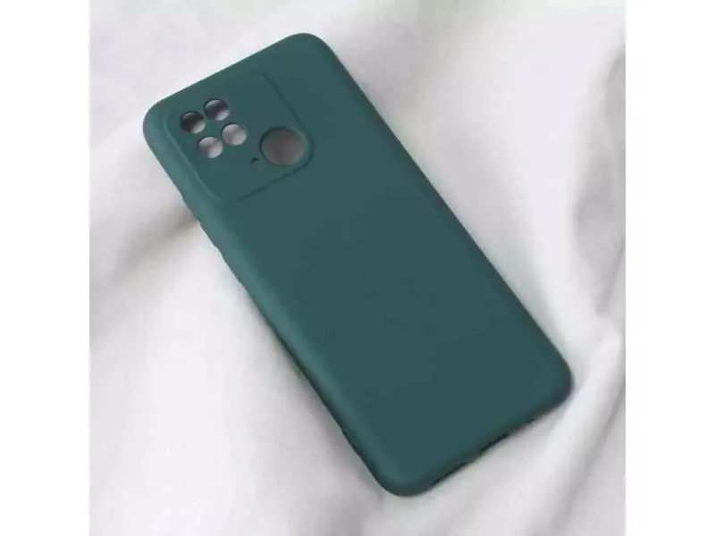 Maska Soft Velvet za Xiaomi Redmi 10C tamno zelena