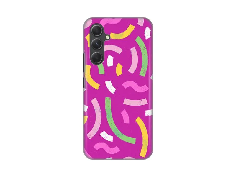 Maska za Samsung A546B Galaxy A54 5G Happy Lines pink
