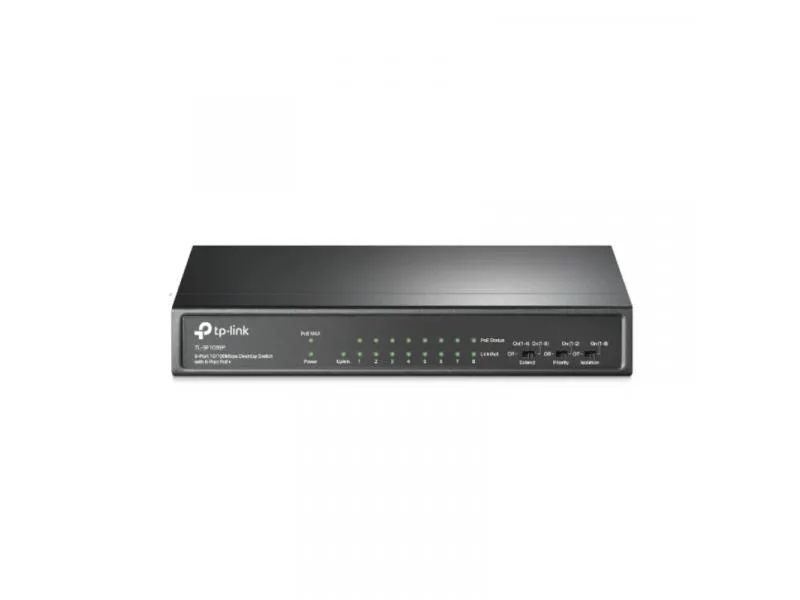 Svič 10/100 9-port TL-SF1009P/8×PoE+