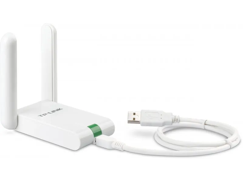 Wi-Fi USB Adapter 300Mbps High Gain, USB kabl, WPS dugme, 2xeksterna antena - TL-WN822N