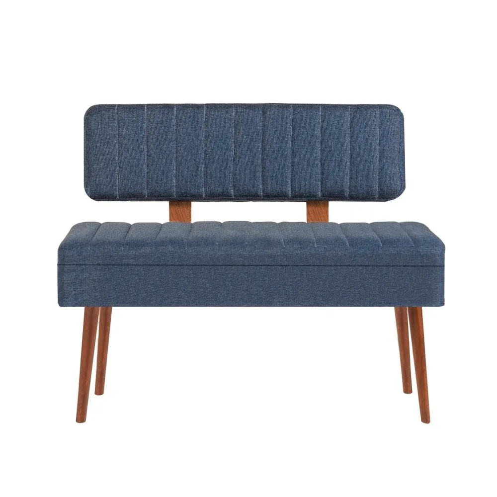 Trpezarijska klupa Vina 1048 1 WalnutDark Blue
