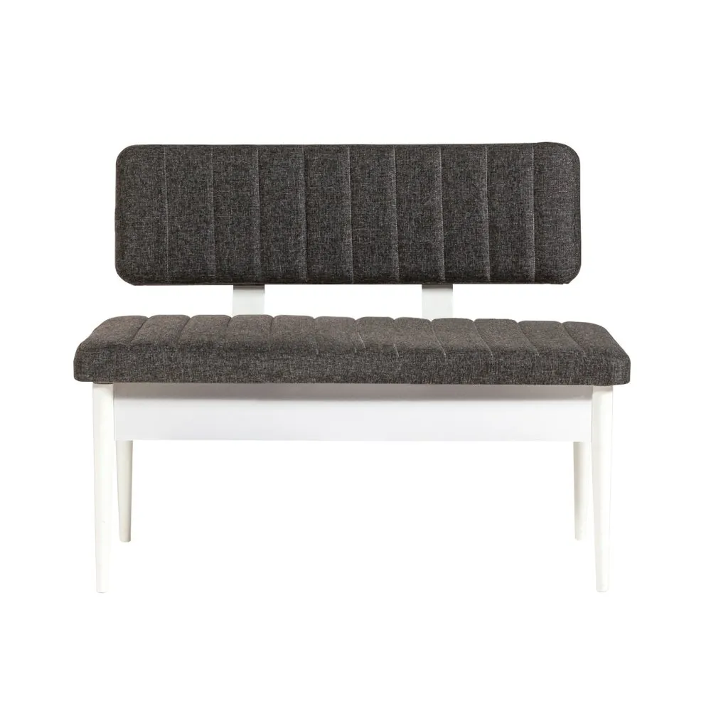 Trpezarijska klupa Vina Bank Anthracite White