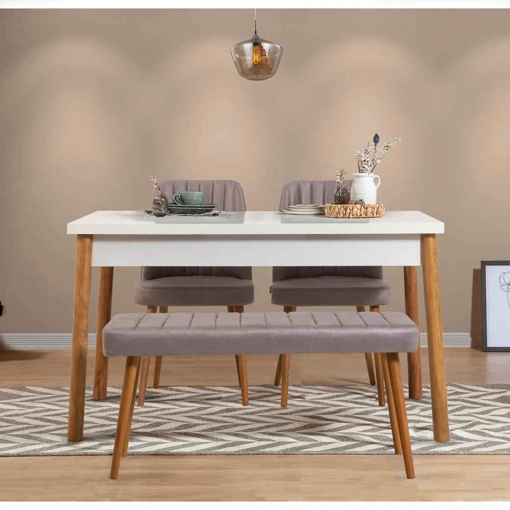 Trpezarijski set Costa Atlantice White-Grey