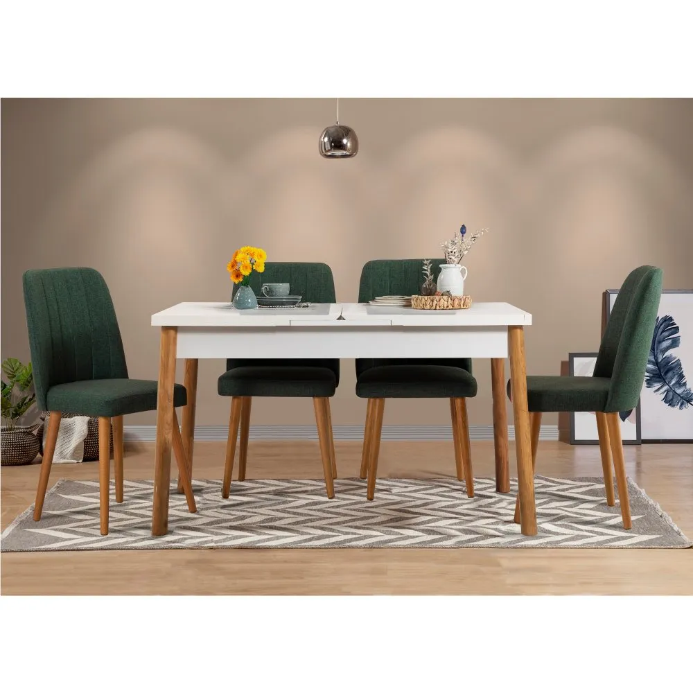 Trpezarijski set Santiago White Green