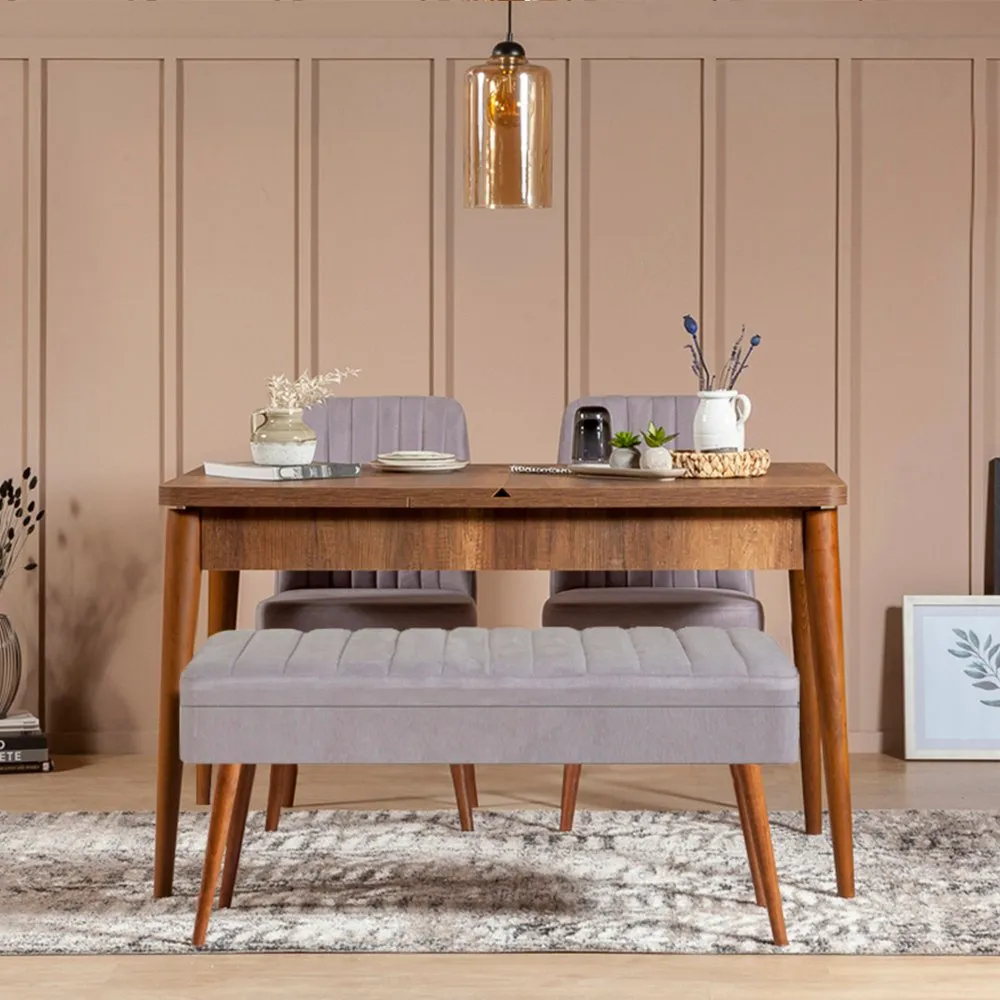 Trpezarijski set Vina 0701 3 WalnutGrey
