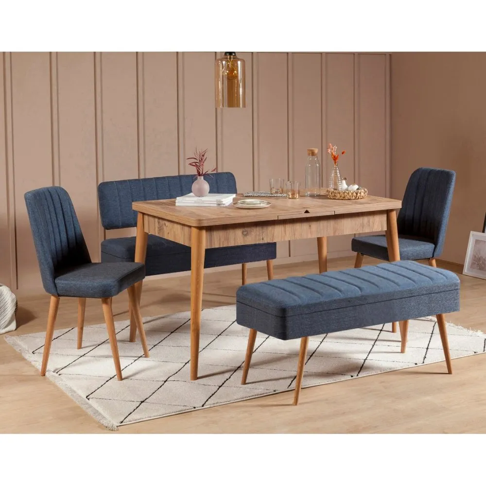 Trpezarijski set Vina 1048 4 AtlanticDark Blue