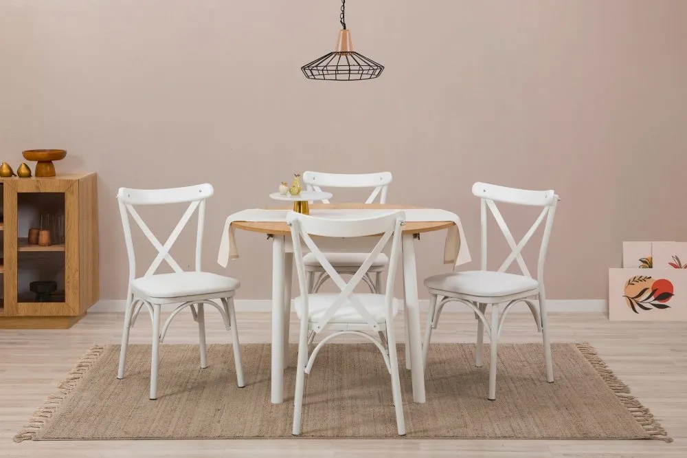 Trpezarijski sto i stolice Oliver White Oak