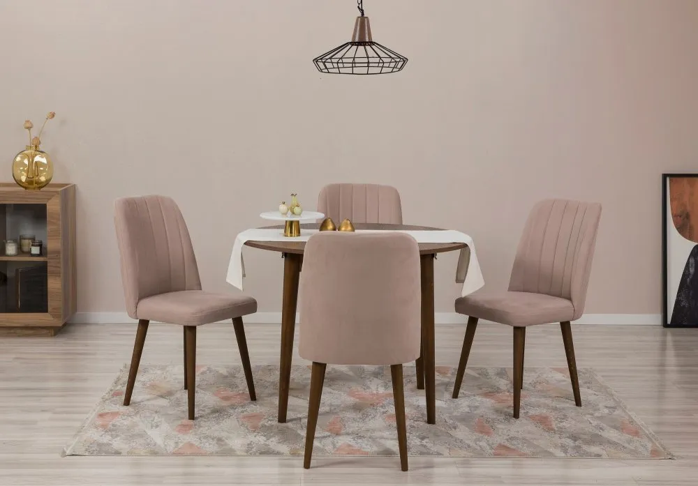 Trpezarijski sto i stolice Vina 0900 Walnut Stone