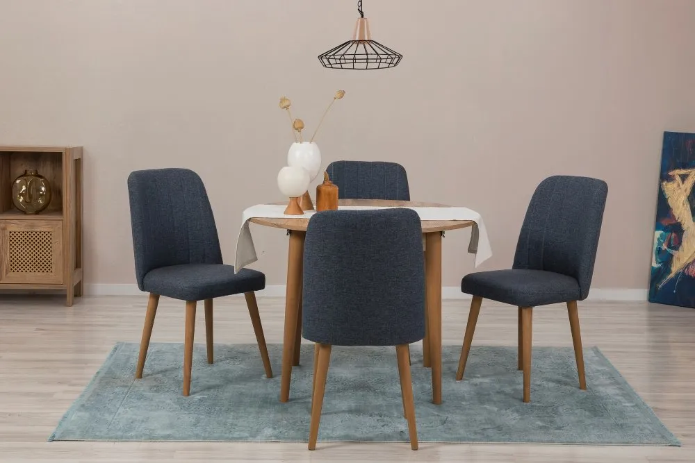 Trpezarijski sto i stolice Vina 1048 Atlantic Pine Navy Blue