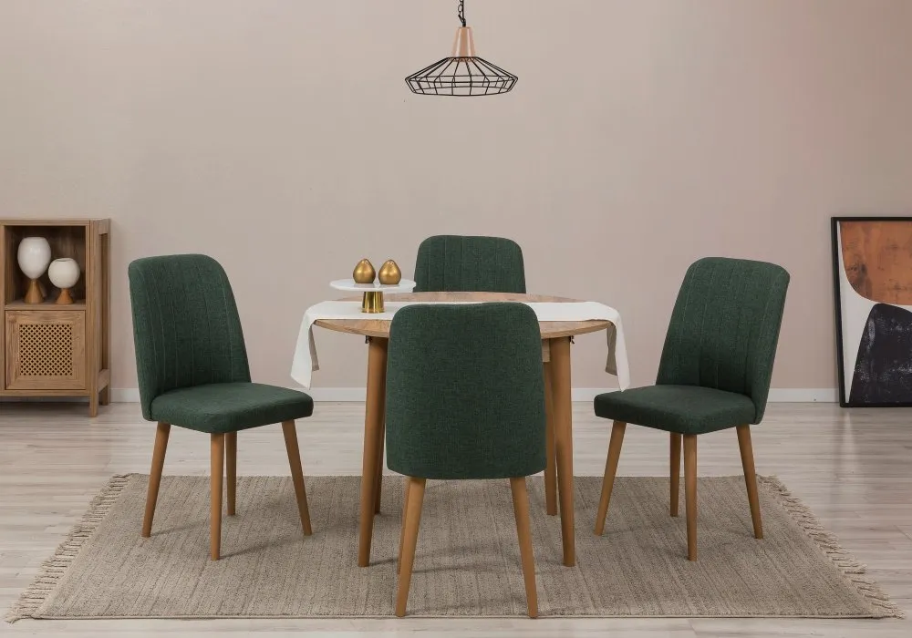 Trpezarijski sto i stolice Vina 1070 Atlantic Pine Green