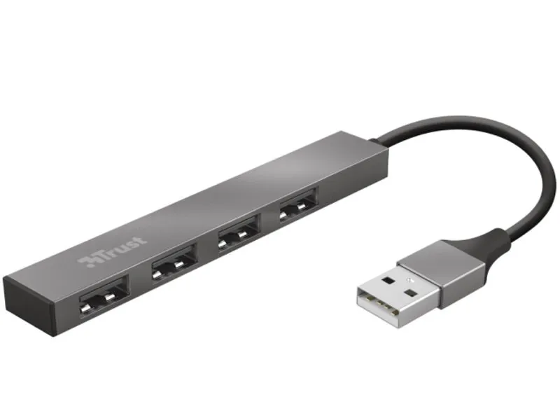 HALYX USB2.0/4xUSB/Aluminjum/siva