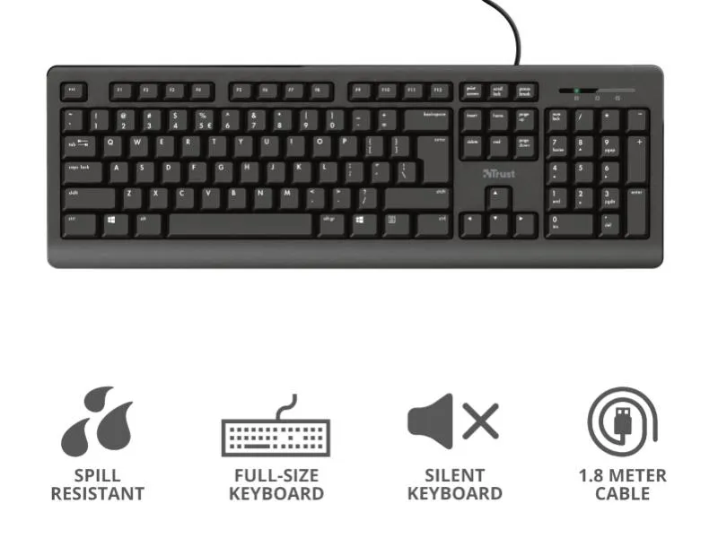 tastatura Primo US, crna 23880