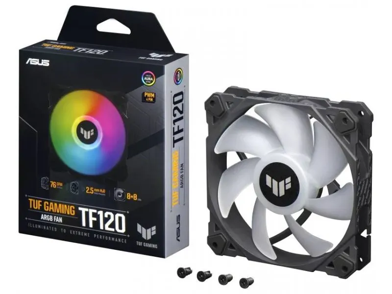 TUF GAMING TF120 ARGB Black ventilator