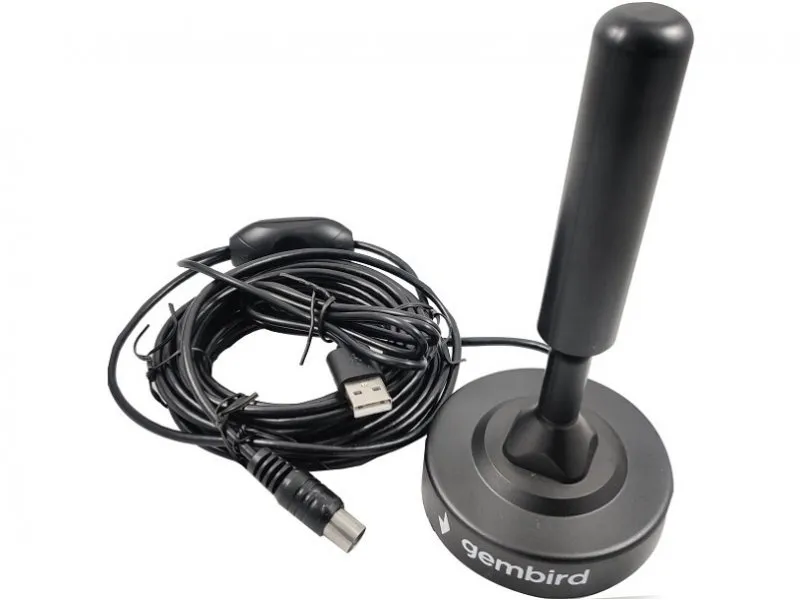 GMB-533USB Antena sobna/spoljna sa pojacalom, UHF, dobit 21dB, visina 15cm, USB, 5m (495)