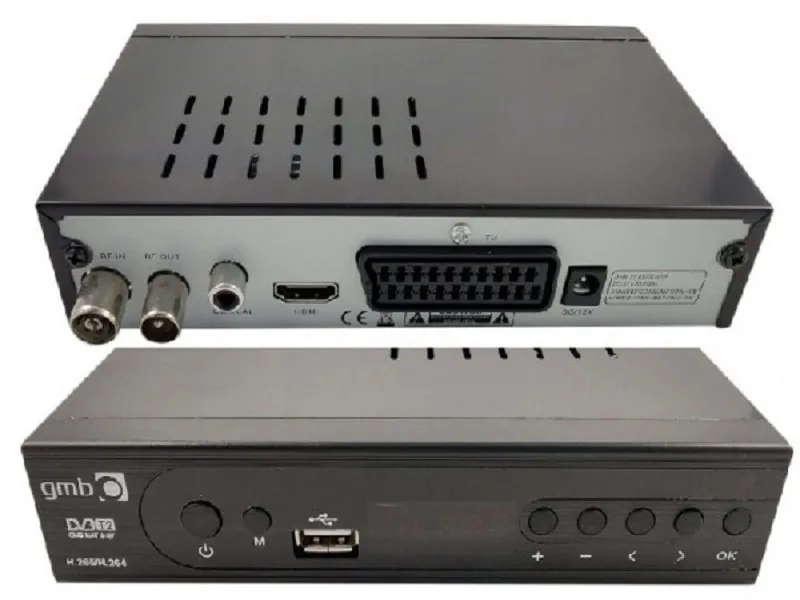 GMB-MAT-818T DVB-T2 Set Top Box USB/HDMI/Scart/RF-out, PVR,Full HD, H265,hdmi-kabl, modulator1675 39315