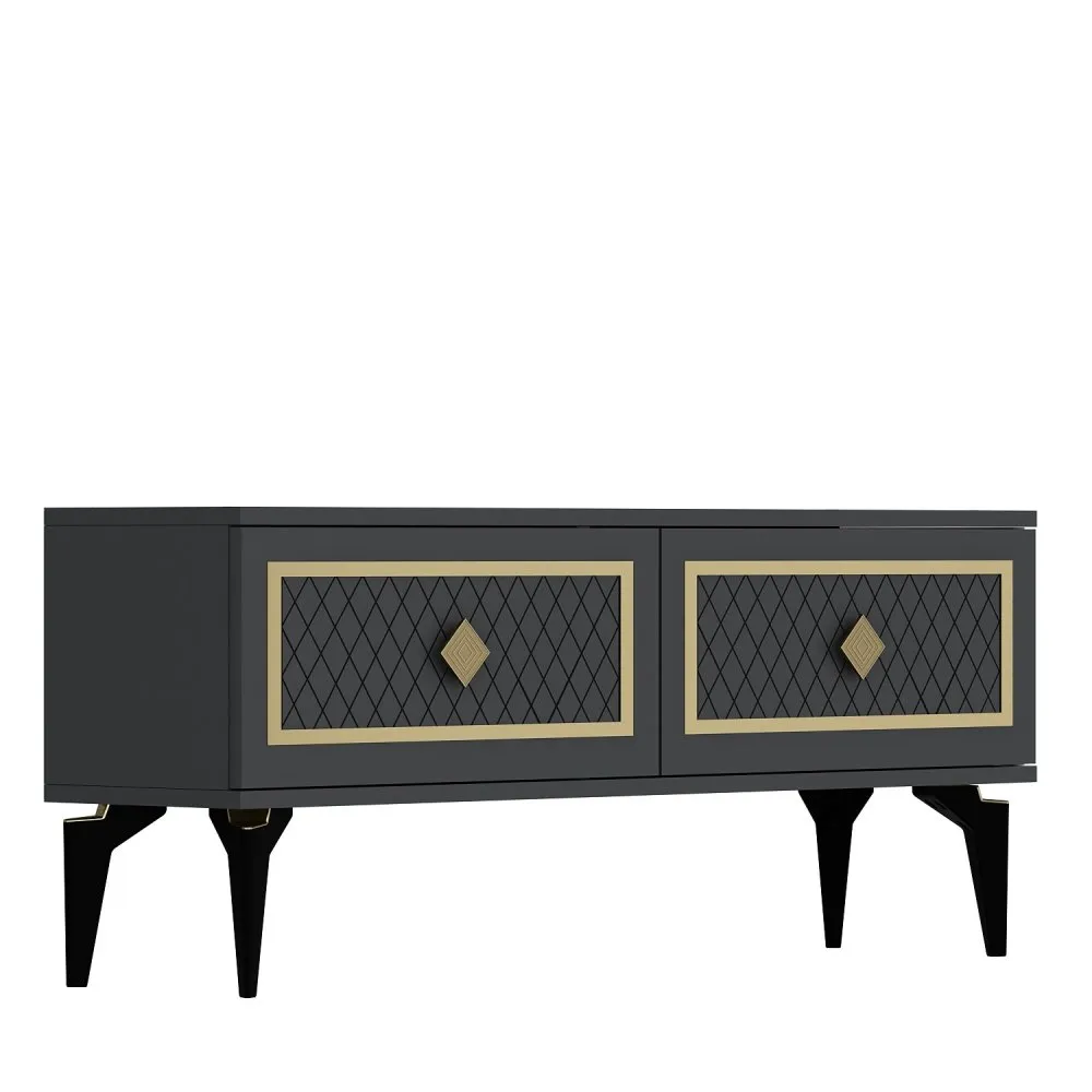 TV polica Arel Anthracite Gold