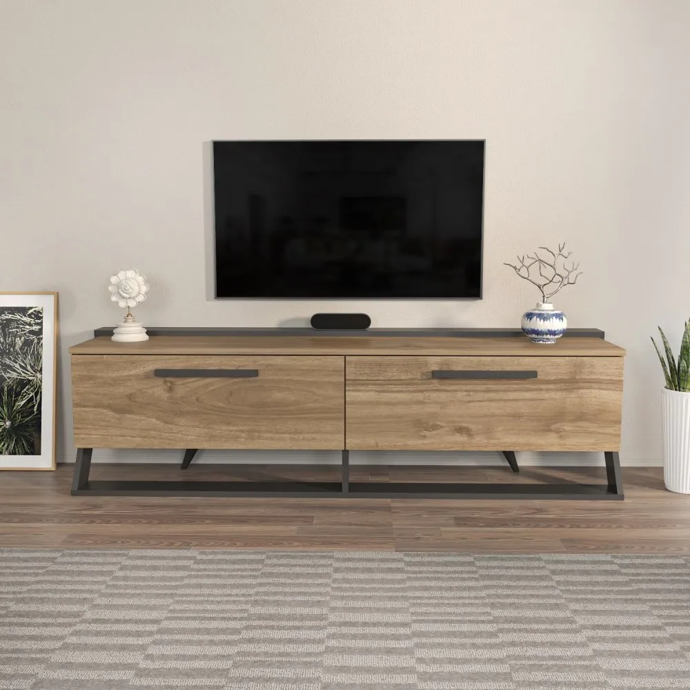 TV polica Astrid Walnut Black