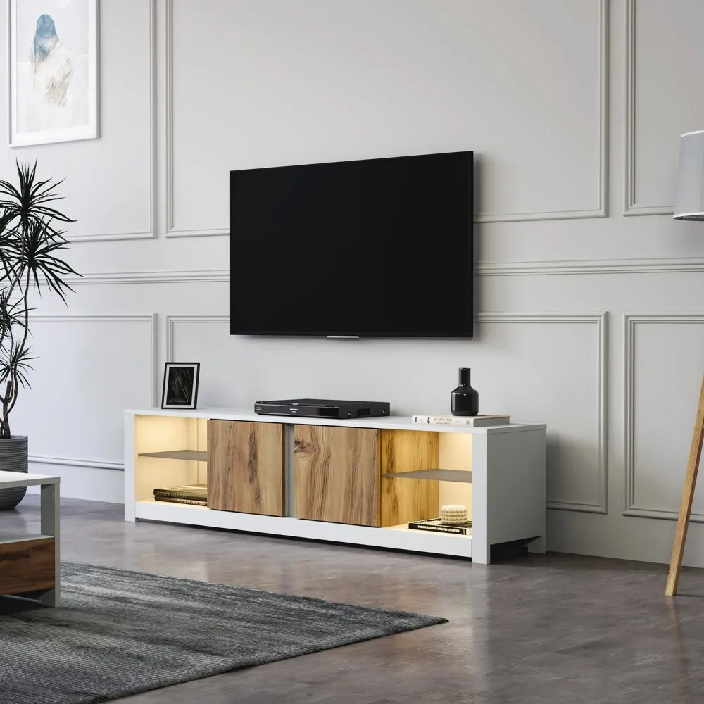 TV polica Aydos White Oak
