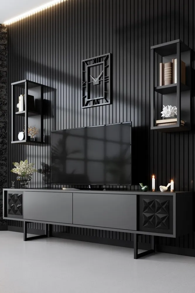 TV polica Black Line Anthracite Black (618BLY1139)