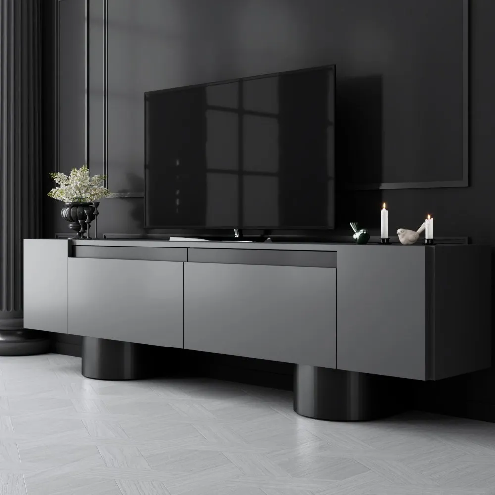 TV polica Bohem Anthracite Black