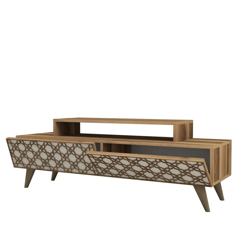 TV polica City Walnut Cream