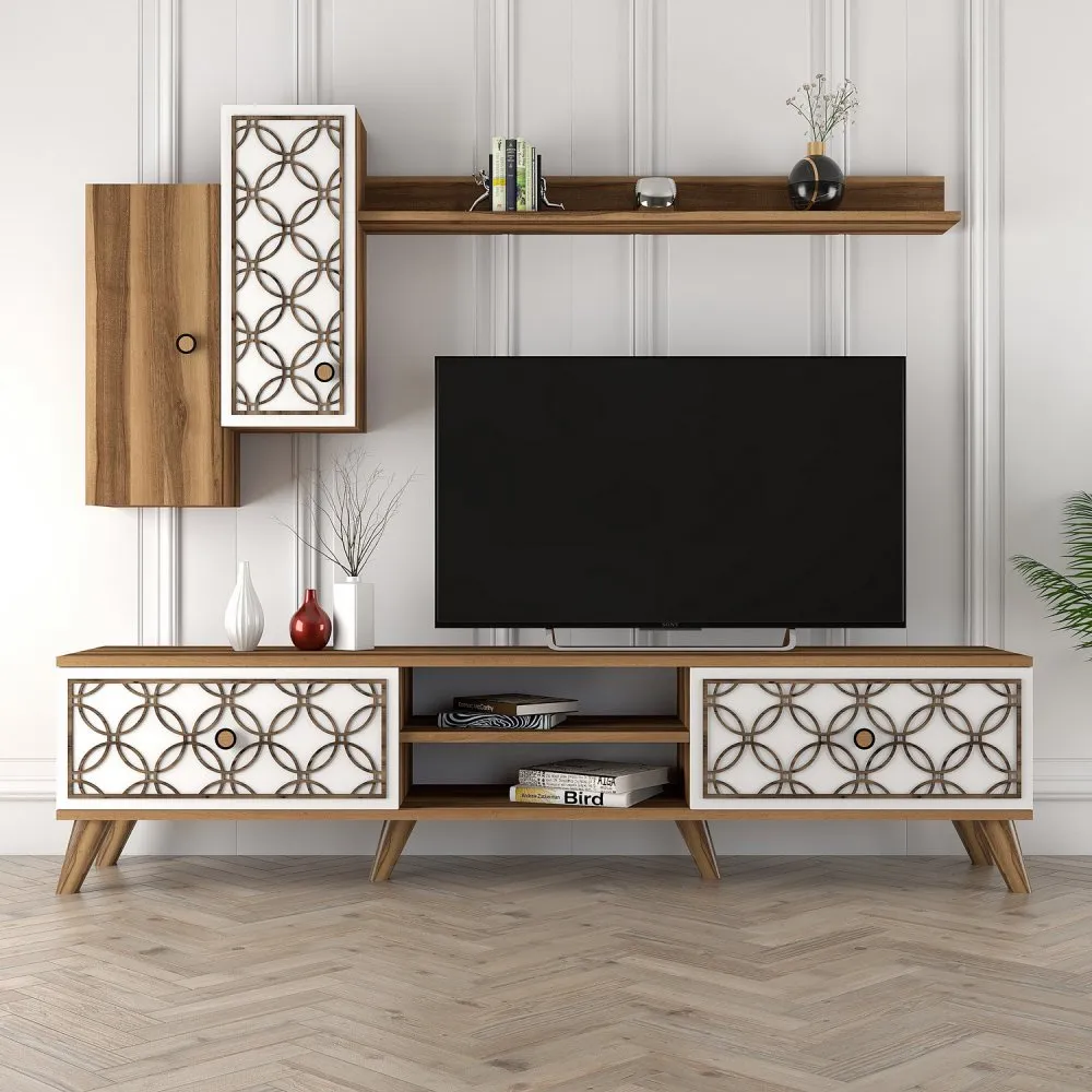 TV polica Class S Walnut White