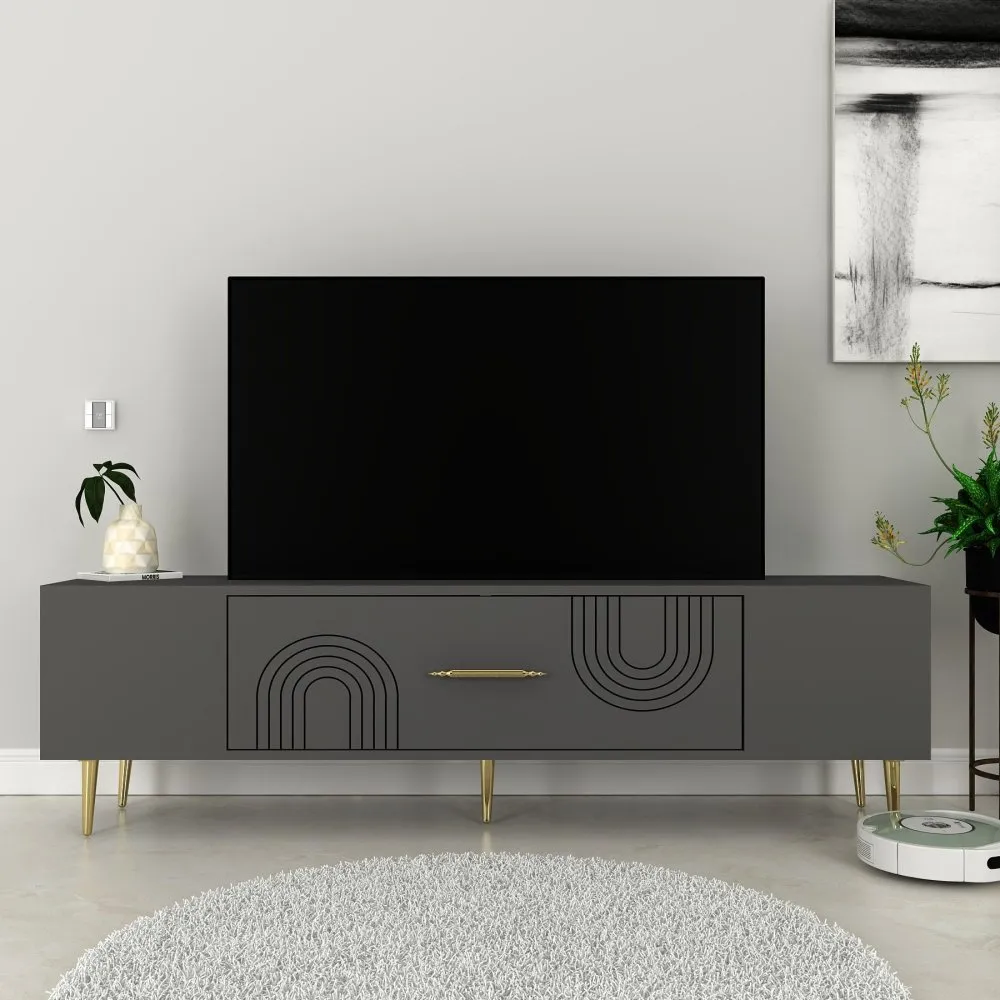 TV polica Dekol2 Anthracite Gold
