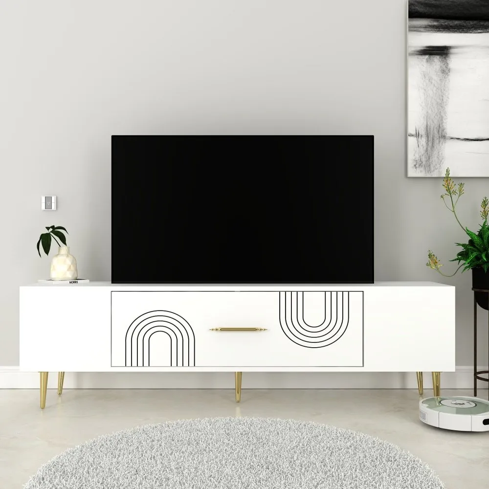 TV polica Dekol2 White Gold