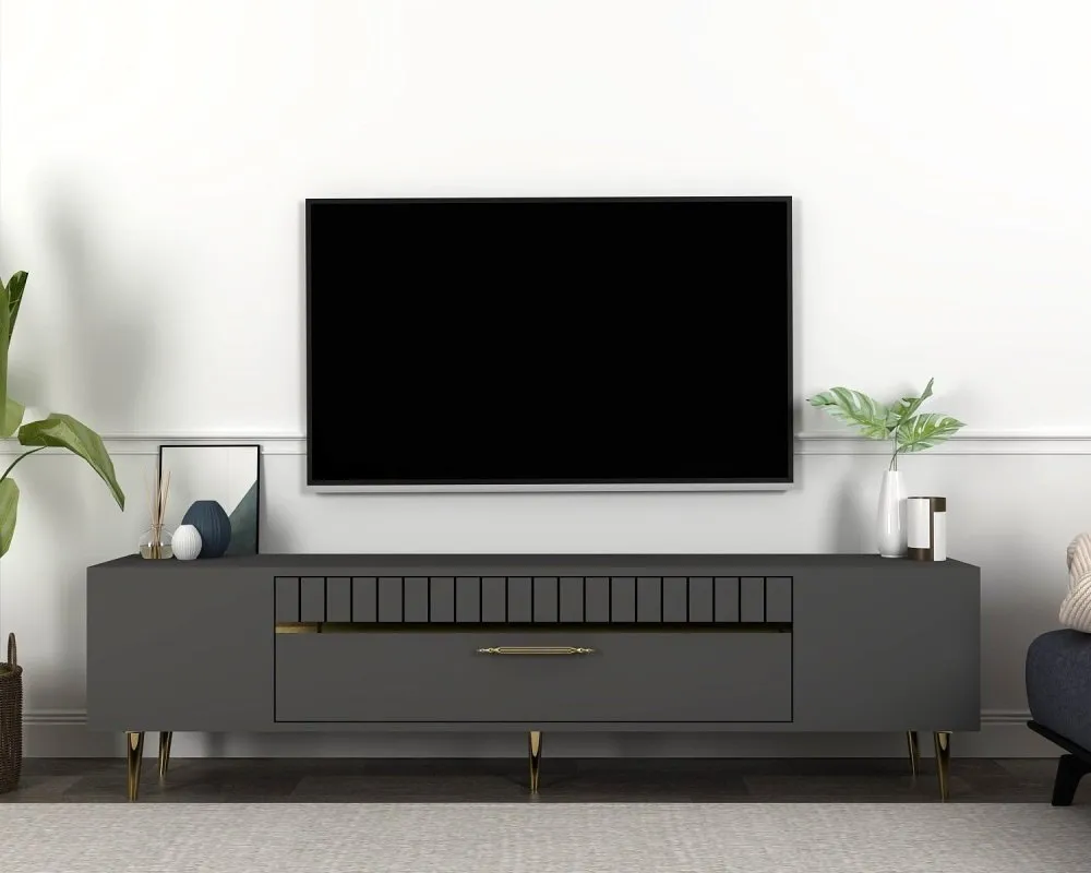 TV polica Dekolp1 Anthracite Gold