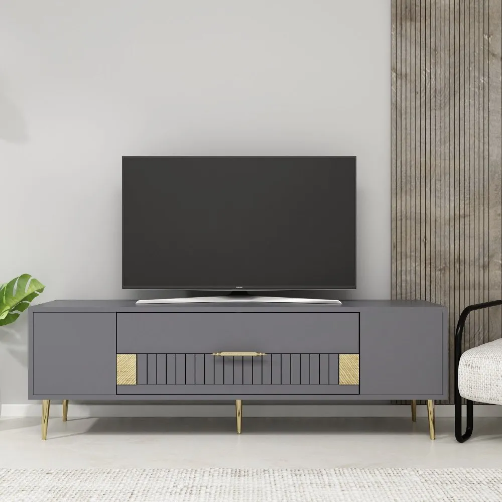 TV polica Dekolp4 Anthracite Gold