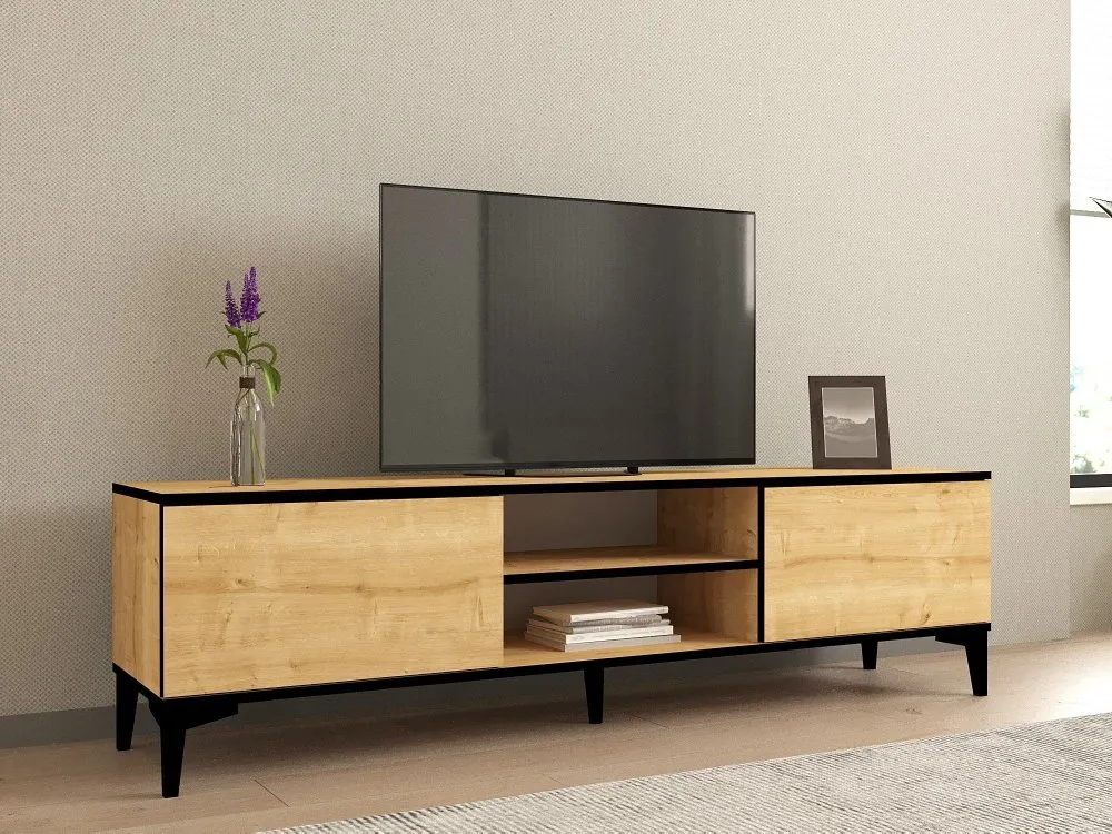 TV polica Donat Sapphire Oak Black