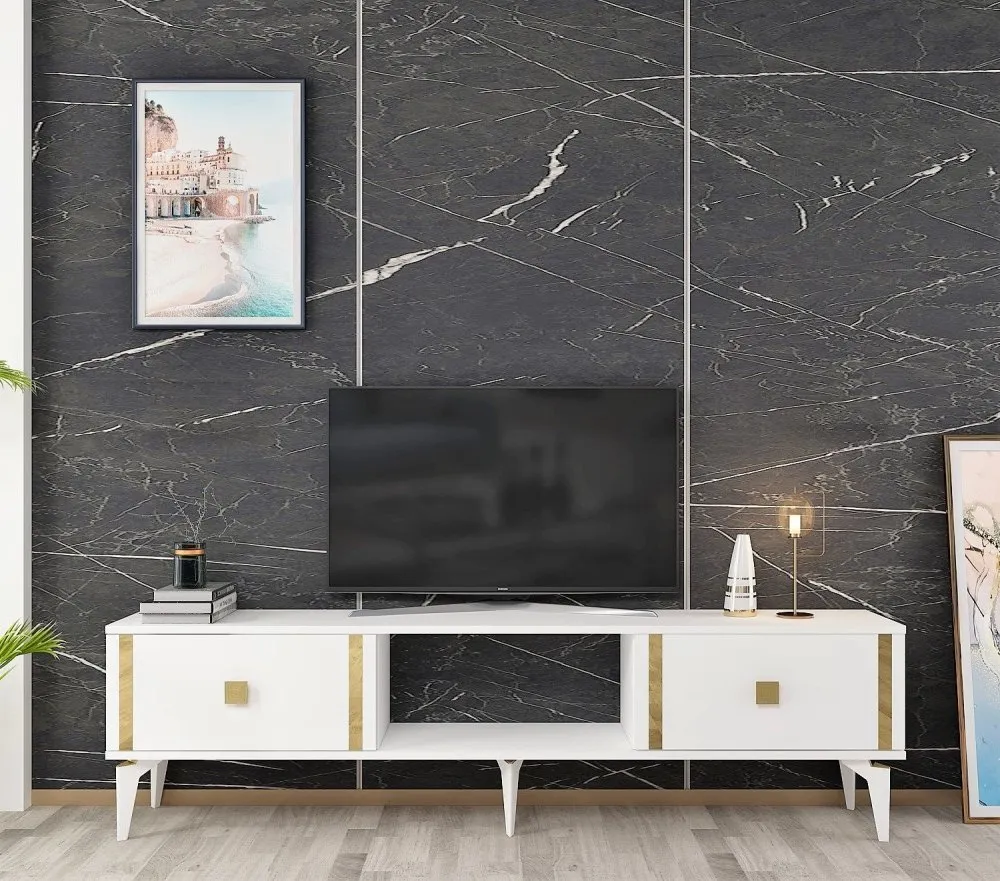 TV polica Doruk White Gold