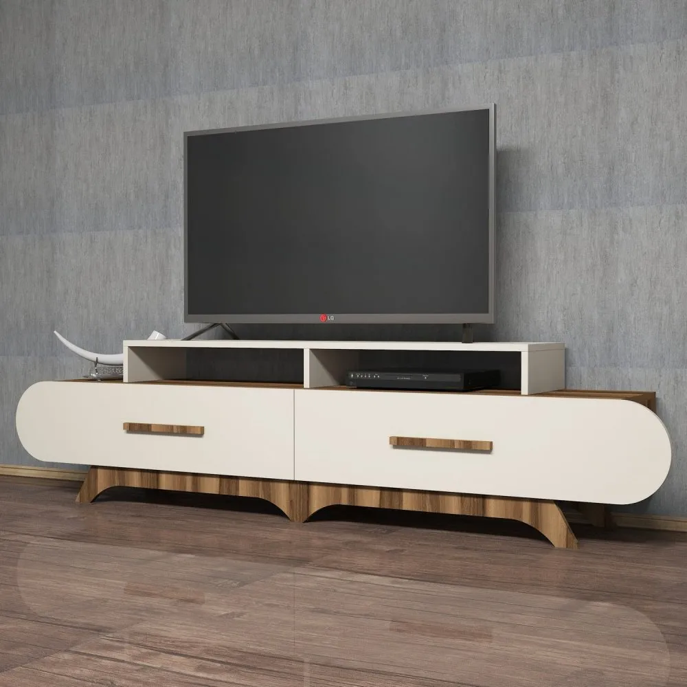 TV polica Flora Walnut Cream