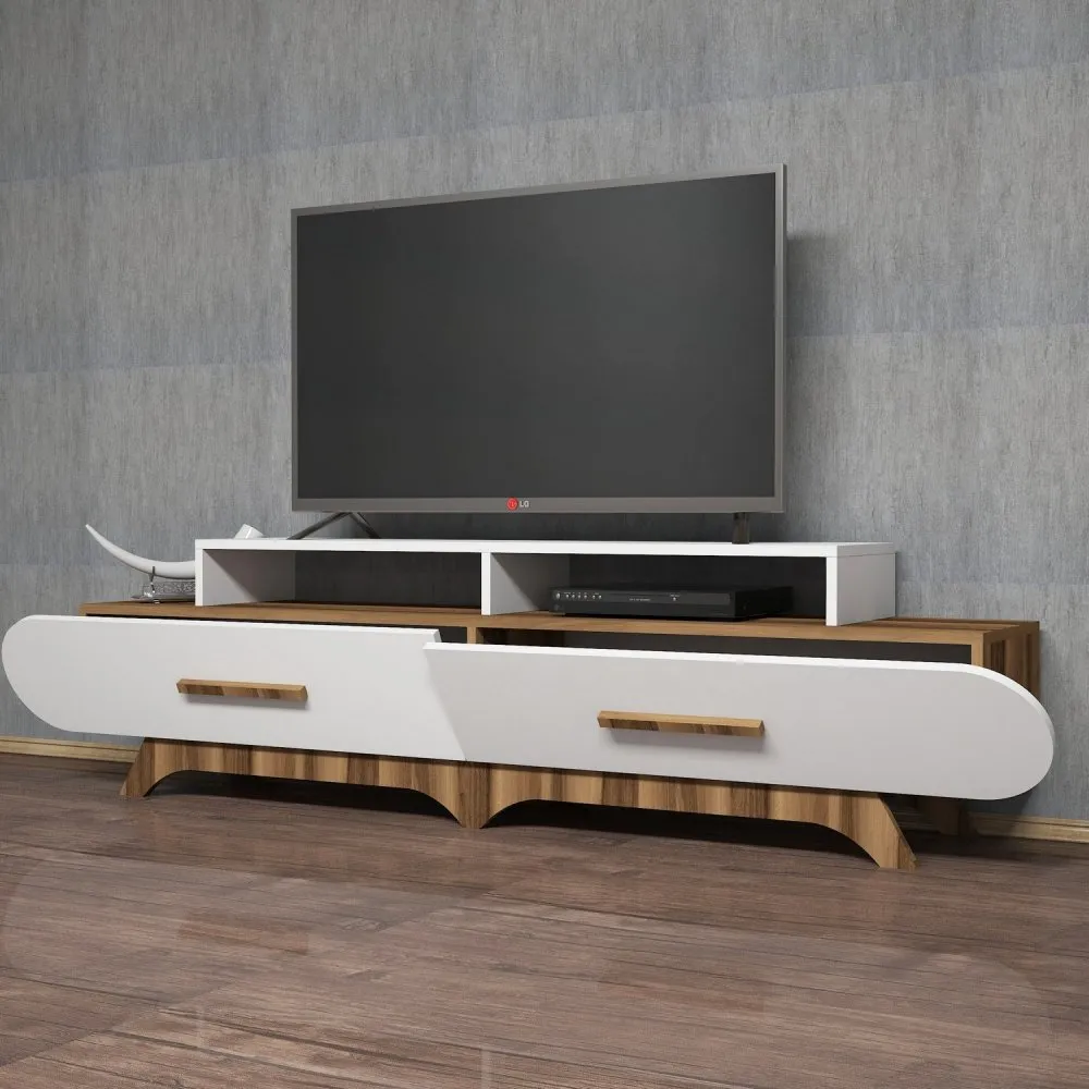 TV polica Flora Walnut White