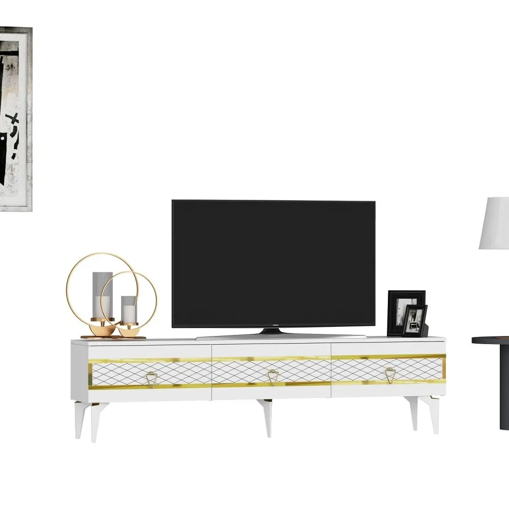 TV polica Ipek White Gold