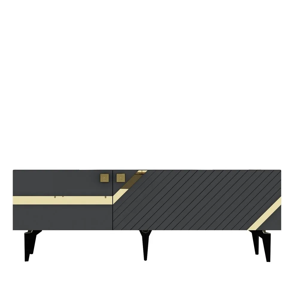 TV polica Iris Anthracite Gold